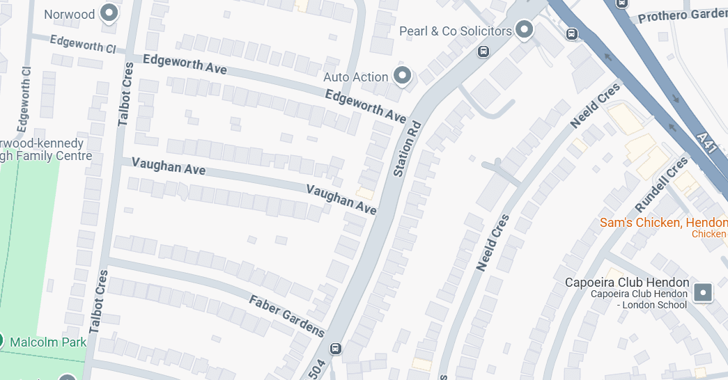 Hendon Therapy Hub map
